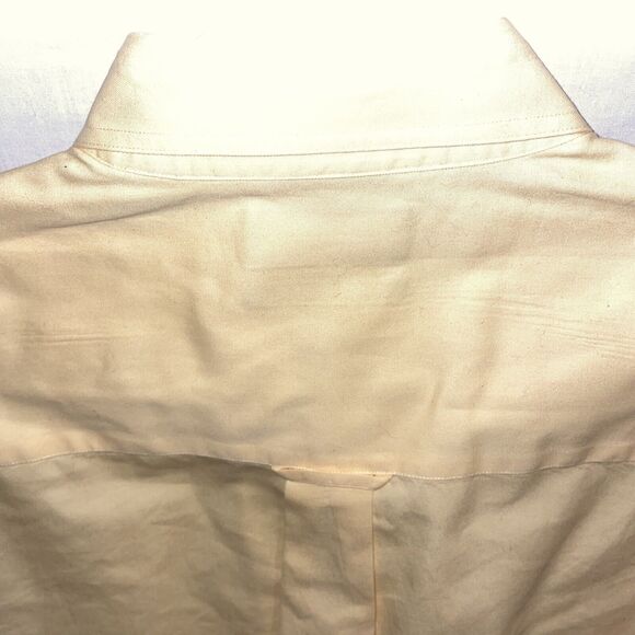 Roundtree & Yorke Dress Shirt Men’s Size Large Yellow Button Up Short Sleeve - Picture 9 of 12